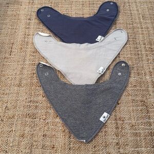 Copper Pearl Bundle Drool Fleece Lined Bibs Gray Blue